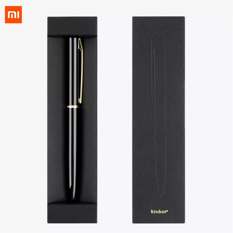 Черный Xiaomi kinbt flow jinhua Signing Pen 0,5 мм пуля ручка слегка выкручивающаяся черная ручка для подписи гладкое письмо для офиса Schoo - Цвет: Черный