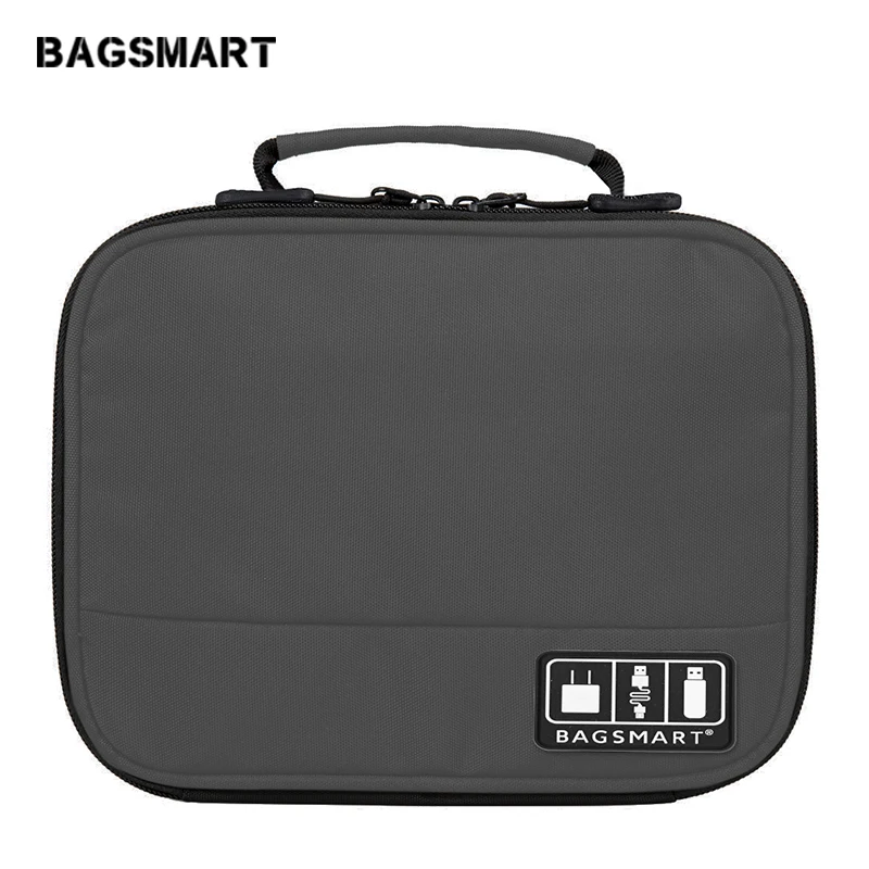 BAGSMART электронные аксессуары сумка-Органайзер для наушников кабели для передачи данных USB iPad зарядное устройство для сотового телефона Электроника органайзер для путешествий