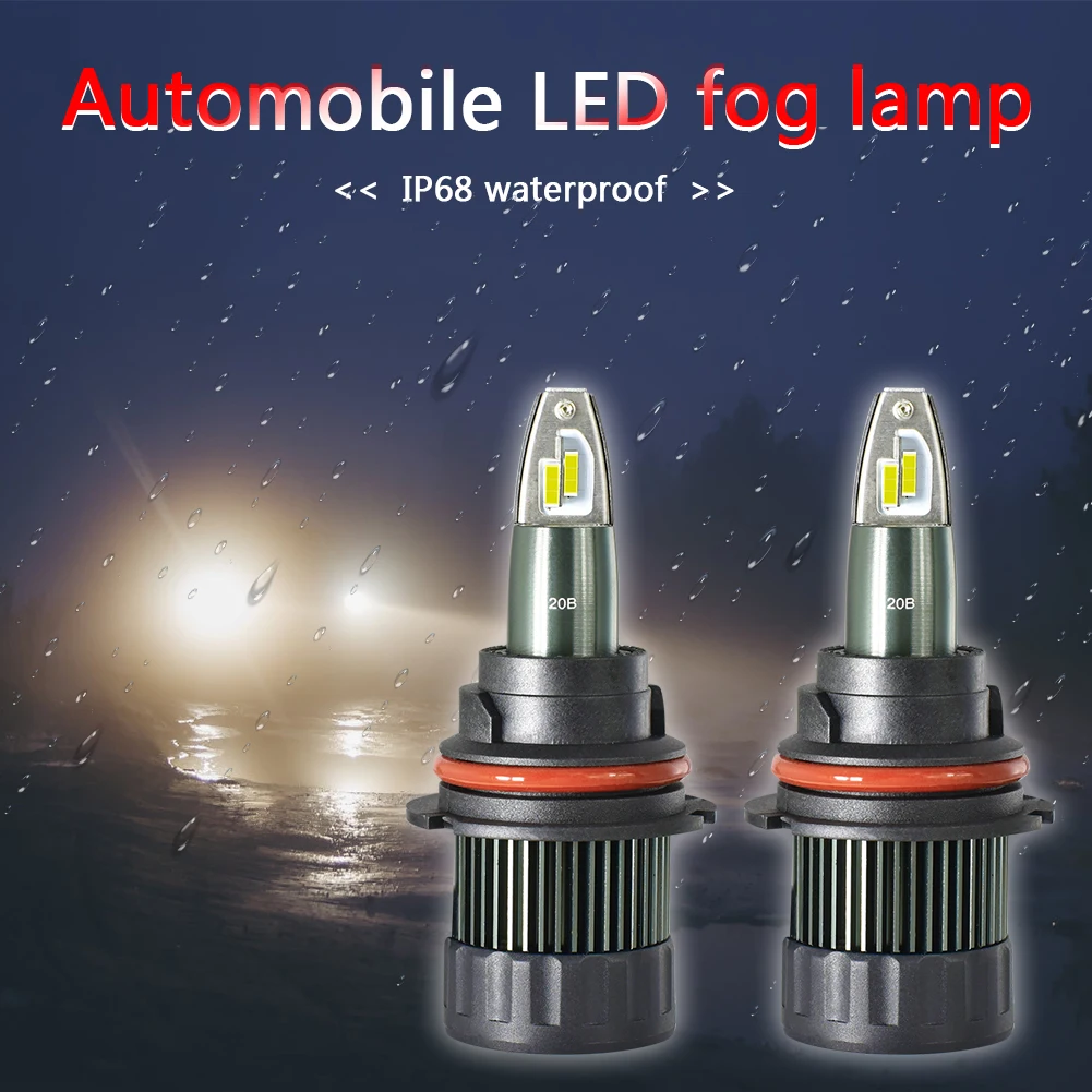 

VODOOL 1 пара IP68 Водонепроницаемый 8000LM турбо вентилятор прожектор Светодиодные Автомобильные фары 50 Вт Высокая яркость Автомобильные фары наб...