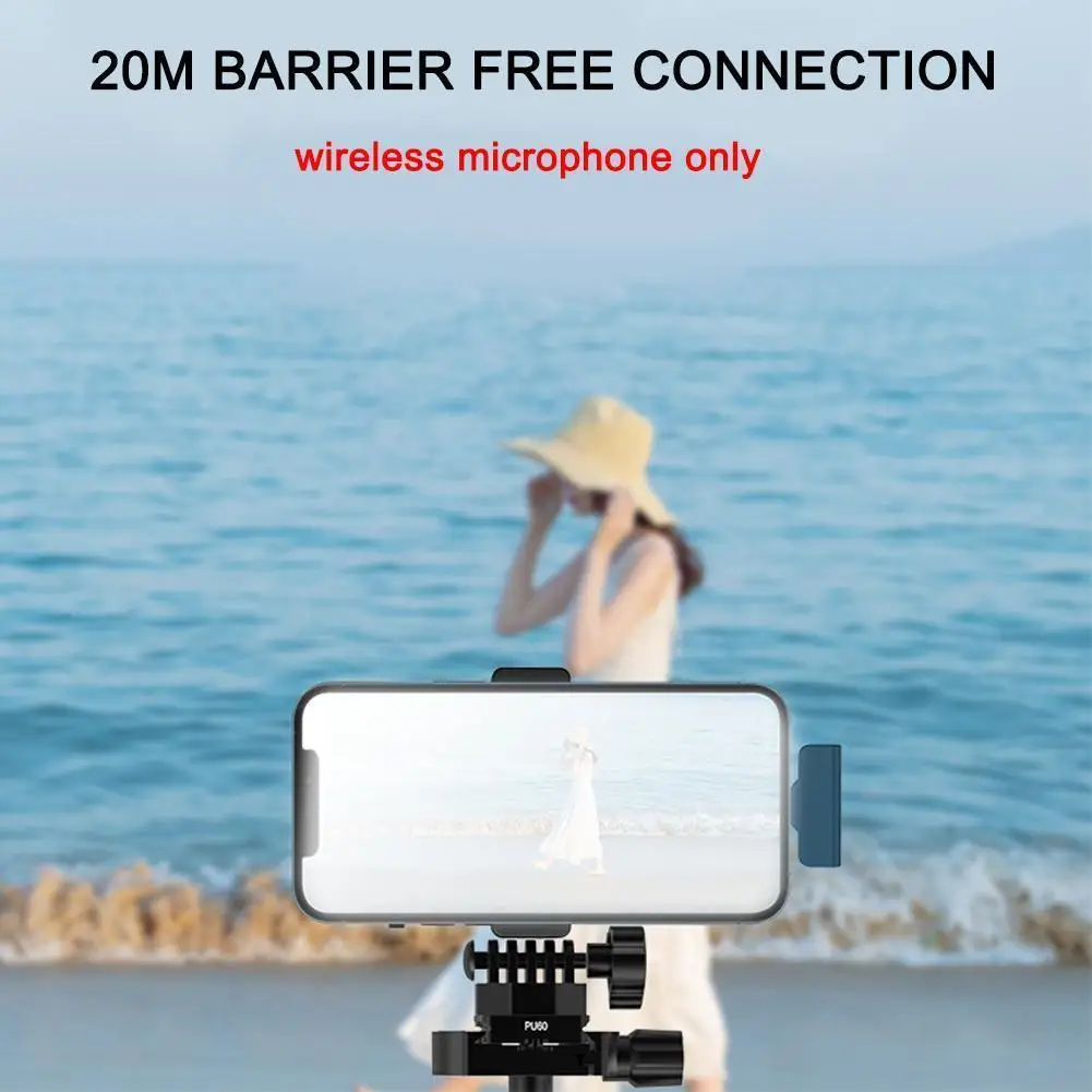 

Rechargeable Battery Lavalier Wireless Microphone Portable Mini Microphone Noise Reduction Recording Outdoor C1F2