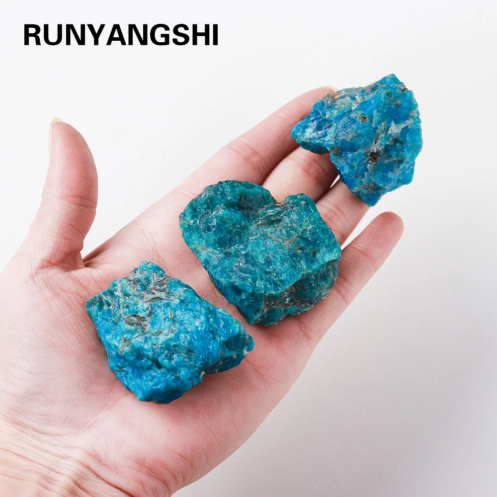 

High-quality Blue Quartz Natural Apatite Rough Stones Healing Crystal Specimen Mineral for Garden Decoration