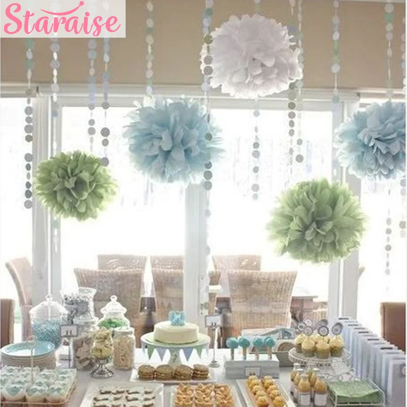 Помпоны из тканевой бумаги для свадьбы 20 25 30 см 3 шт. | Дом и сад