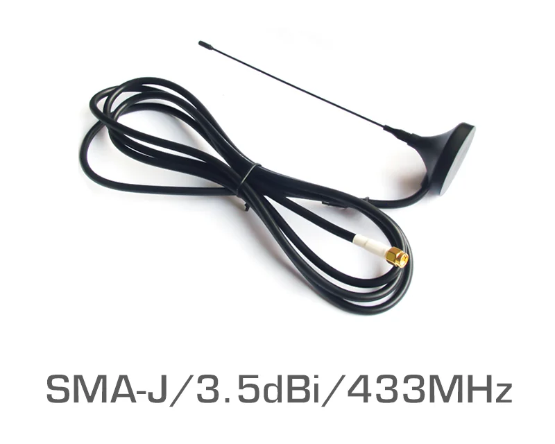 

Male 433MHz Wifi uhf Antenna TX433-XPL-100 3.5dBi High Gain Magnet Base 433M Sucker Antennas for Communications