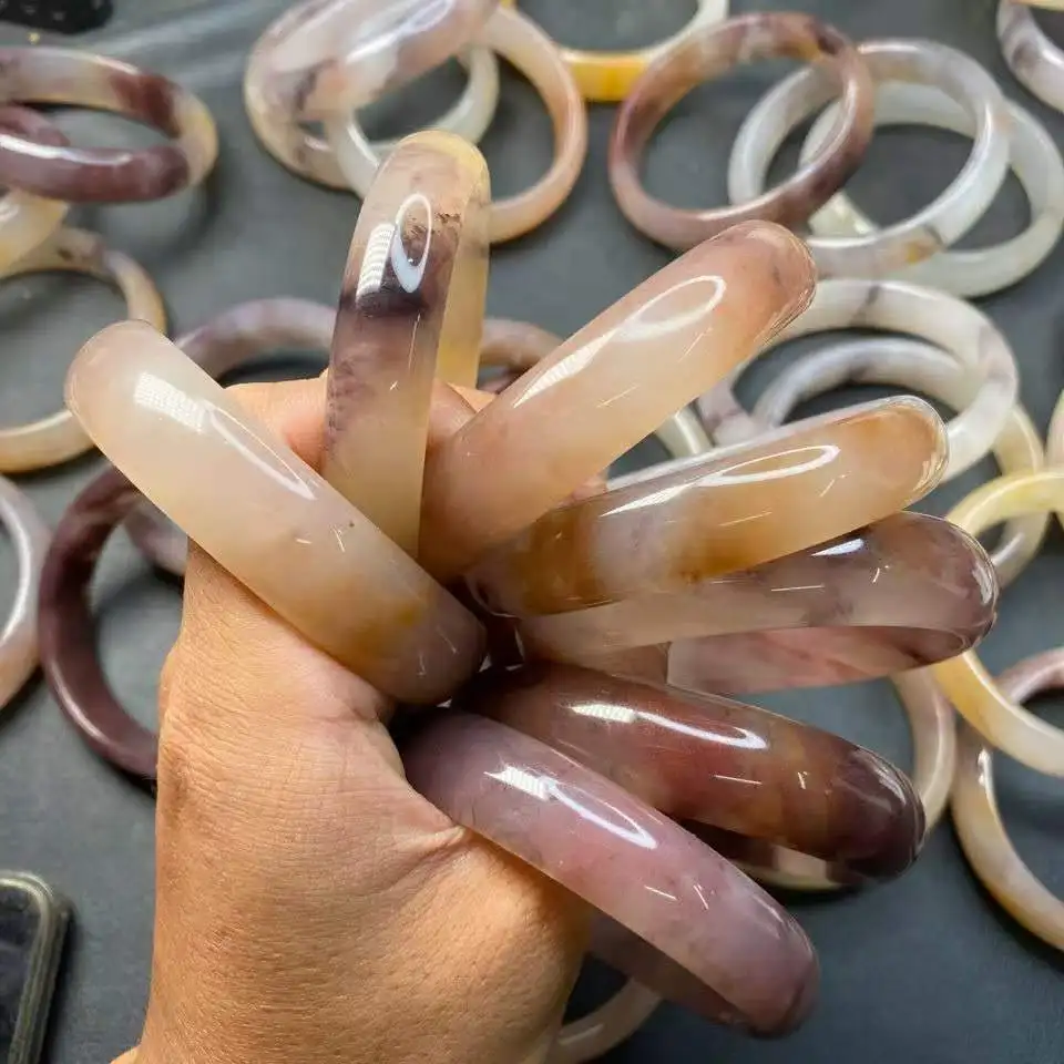 100% натуральный Золотой Шелковый нефритовый браслет Женский вырезанный вручную