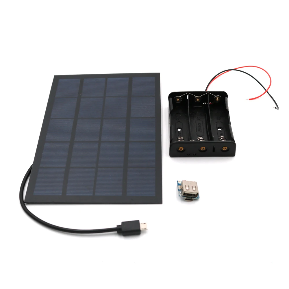 Зарядное устройство на солнечной батарее 2 а с разъемом Micro USB 3 7 в до 5 В 18650