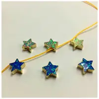 5PCS 10mm Starfish Gold Color Man-made Opal Beads Mixed Colors Japanese Opal Pendant Beads for Necklace Bracelet Druzy Jewelry