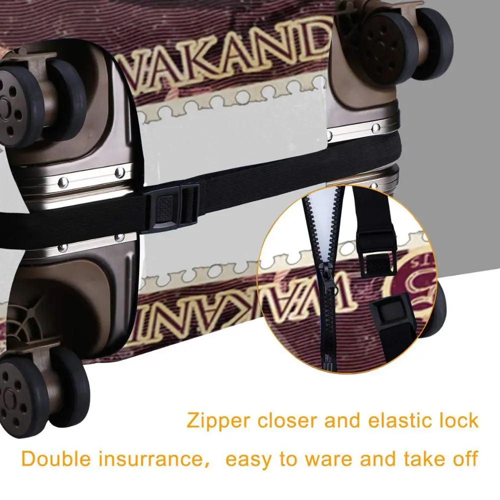 Почтовый штамп издалека Черная пантера Дорожный чемодан протектор Забавный DIY