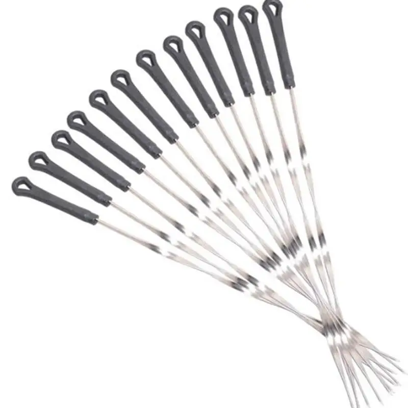8 шт барбекю палки Открытый вилка толстые инструменты для иглы вилки дома |
