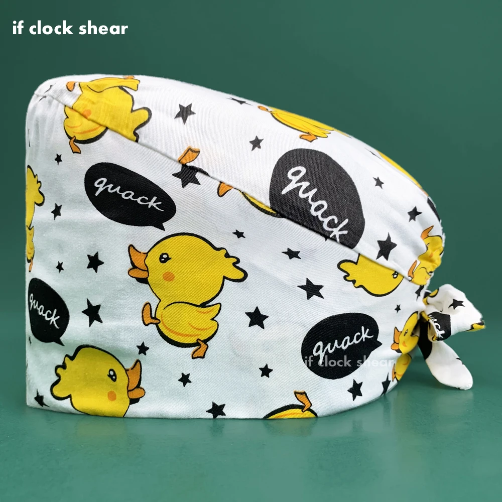 

Cartoon Printing Dentist Caps High Quality Pet Doctor Medical Surgical Caps Cotton Breathable Unisex Wholesale Medical Supplies