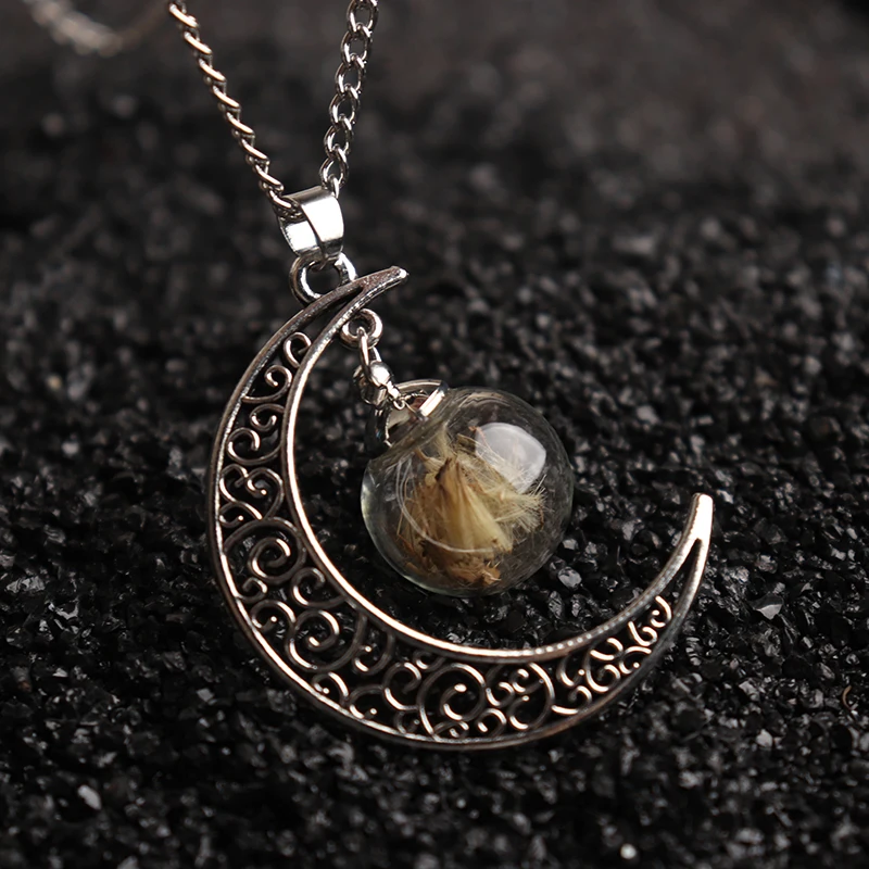 Новинка подвеска в виде бутылки желаний стеклянная круглая капли воды ожерелье