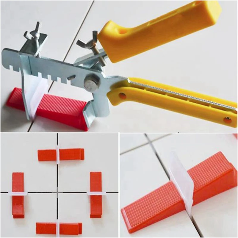 

301Pcs Floor Spacer 1.5mm Clips for Tiling Flooring Tools 200Pcs Clips 100Pcs Wedges + Plier Tile Leveling System