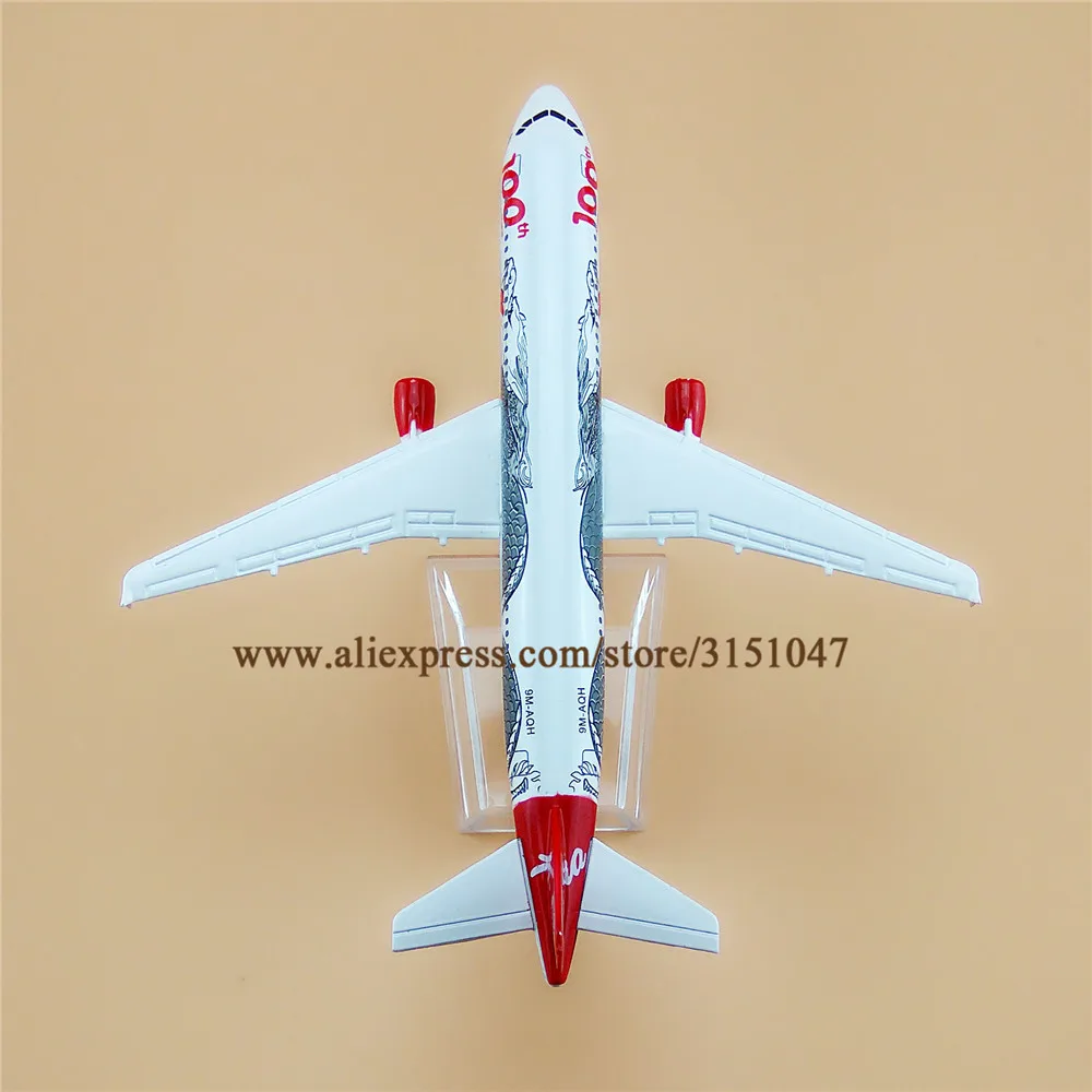 16 см Air Asia Dragon 100th Awesome самолет Airbus 320 A320 Airlines модель самолета металлический сплав
