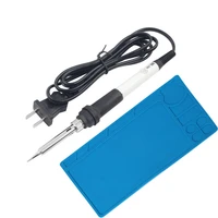 esd soldering iron set temperature adjustable 60w with heat insulation work pad for bga soldering station