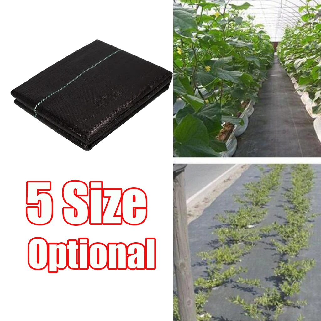 

Black Weed Barrier Blocker Landscape Fabric with Grid Strips UV Protected