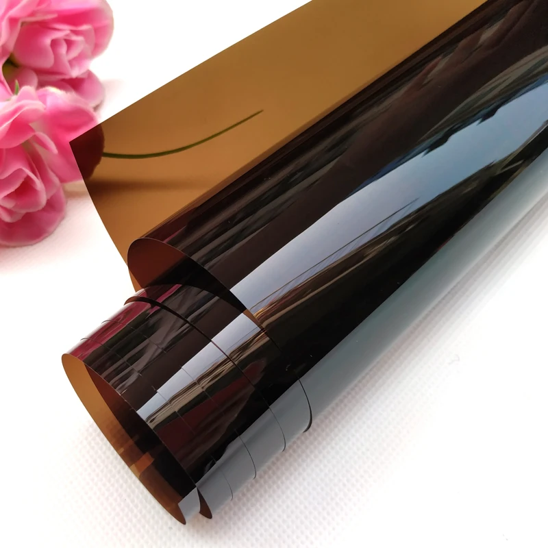 Чайно коричневая Солнцезащитная стеклянная пленка самоклеящаяся защита