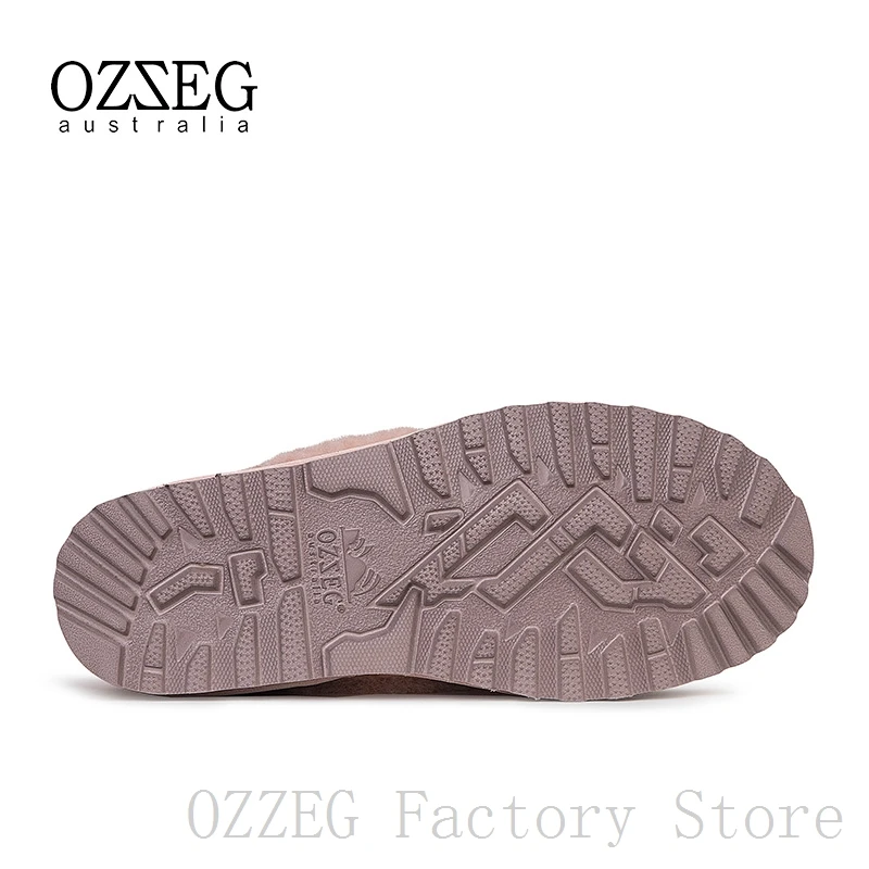 OZZEG/Роскошная брендовая Дизайнерская обувь Женская зимняя из натуральной замши