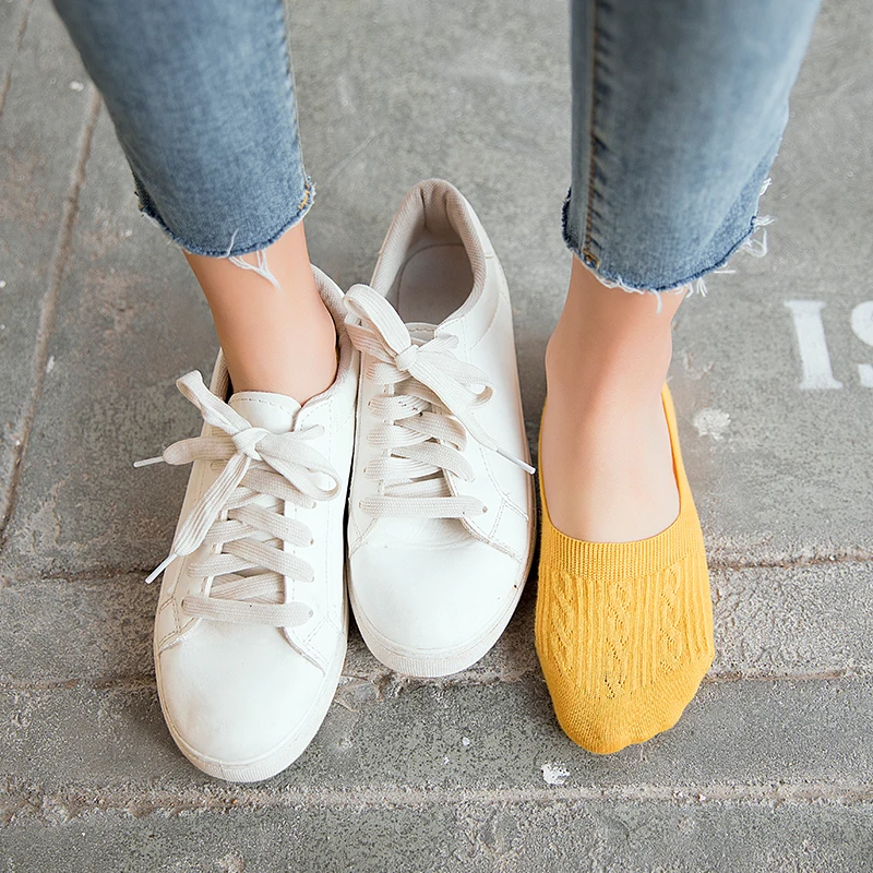 Новинка Женские Повседневные Дышащие носки башмачки модные невидимые