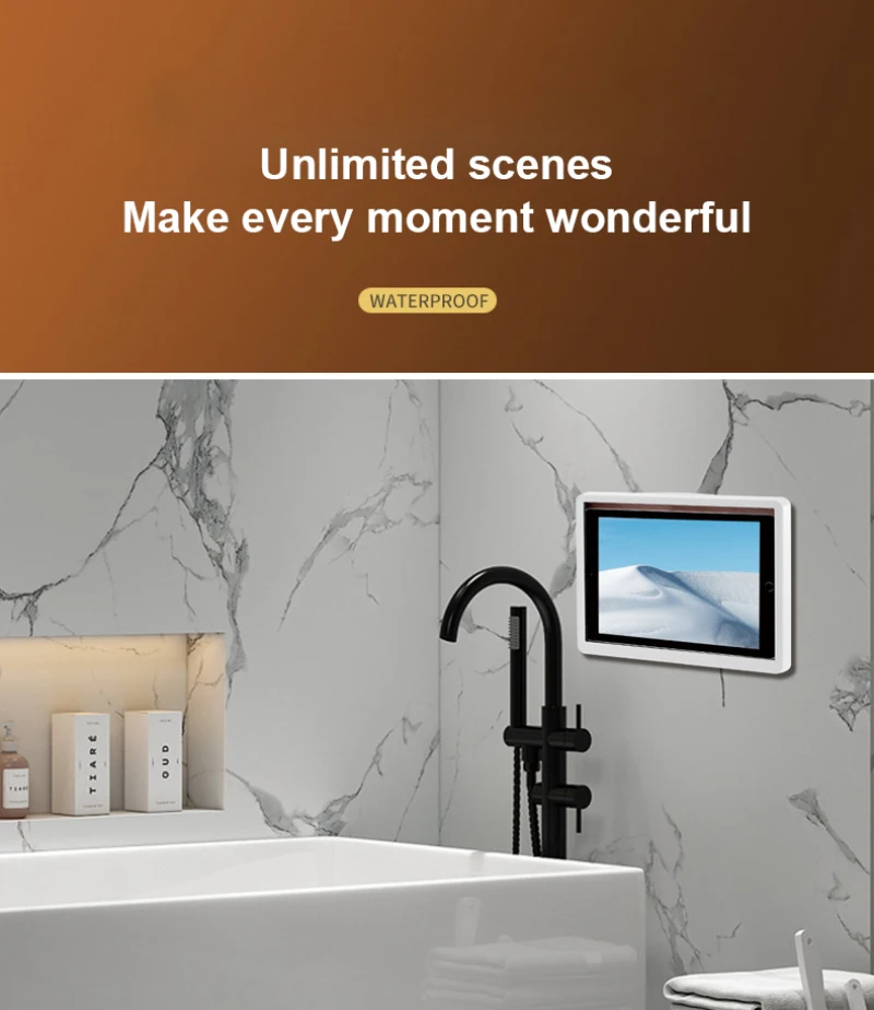 

Case Holder For IPad Pro Mini Air Wall-mounted Tablet Case Waterproof Tablet Holder Bathroom Toilet Kitchen Protective Shell