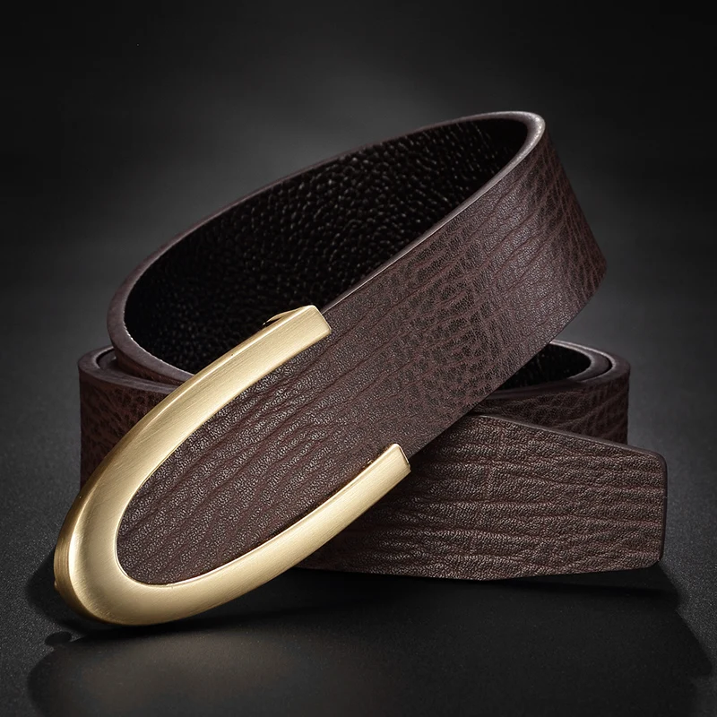 C letter Coffee belt men High Quality luxury fashion Cowskin Waistband genuine leather designer Waist Strap Suit belt Casual