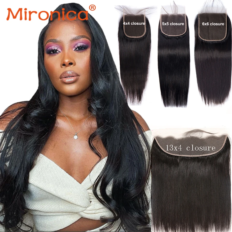 

HD Transparent Straight 5X5 Lace Closure Brazilian Human Hair Closure Front Straight HD Lace Closure Pre Plucked With Baby Hair