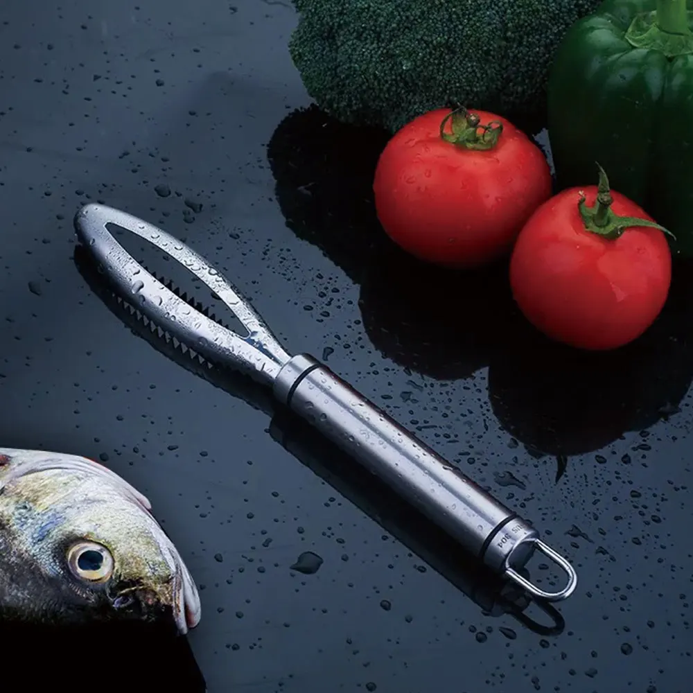 1 шт. скребок из нержавеющей стали для рыбной чешуи строгальный крючок двойной