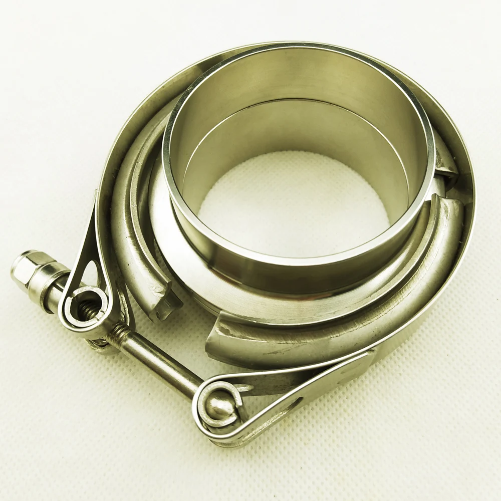 

ZUCZUG 2.5" Inch V Band Clamp With Stainless Steel Flanges Vband, V-Band Flange Kit For Exhaust Pipes, Downpipe, Down Pipe