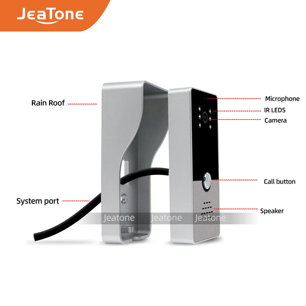 Jeatone 7 ''видео домофон 600TVL широкоугольный угол обзора/дневное и ночное видение
