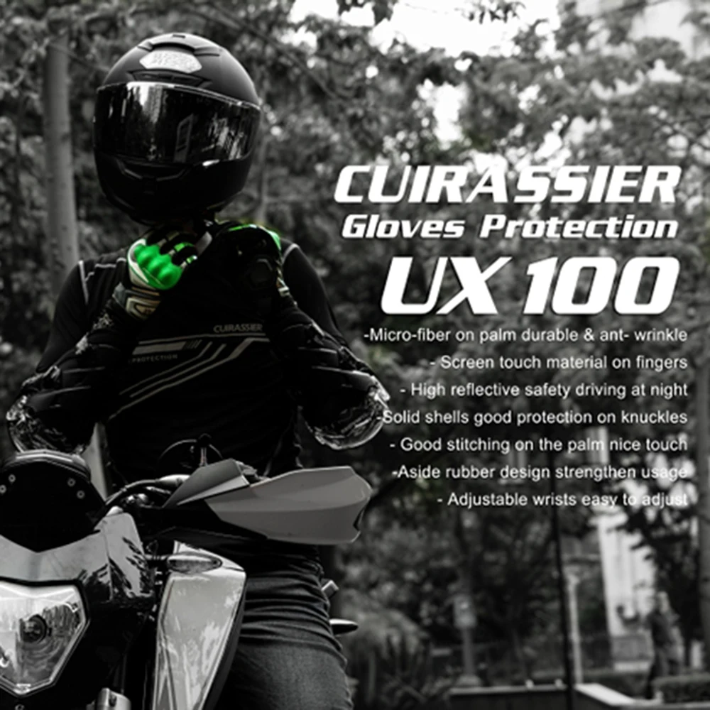 Новые мотоциклетные перчатки красные ночные Светоотражающие с пальцами для