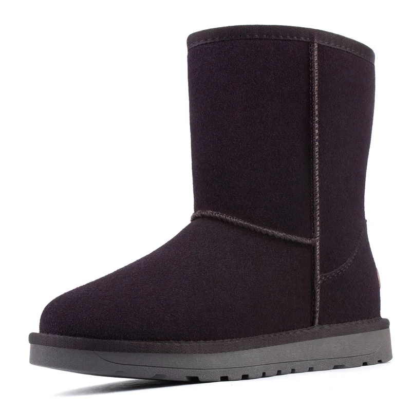 Зимние сапоги очень бархатистая и толстая зимняя обувь теплая кожаная с