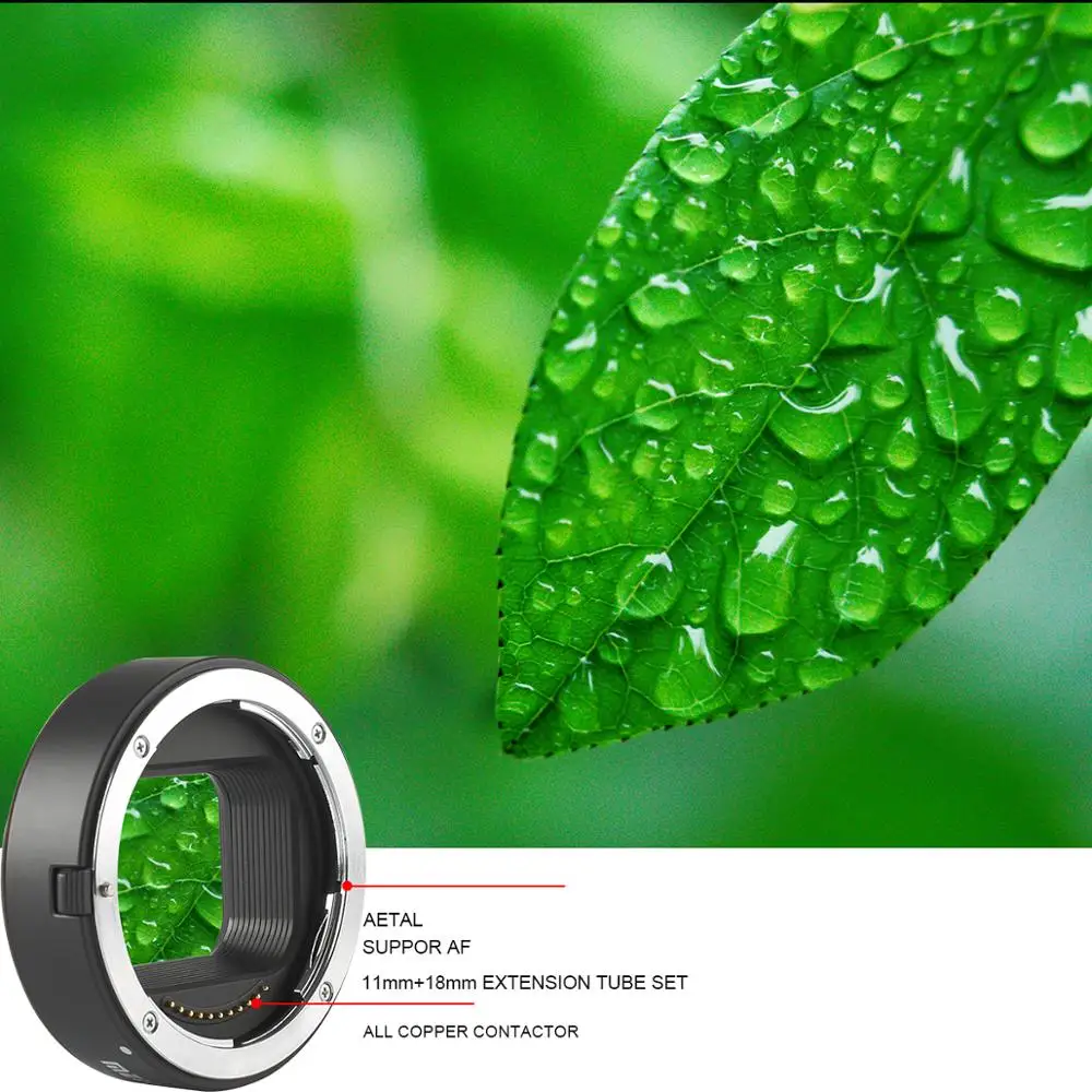 MEKE Meike MK-Z-AF1 Metal AF Macro Extension Tube Auto Focus Adapter ring 11mm 18mm for Nikon Z5 Z6 Z7