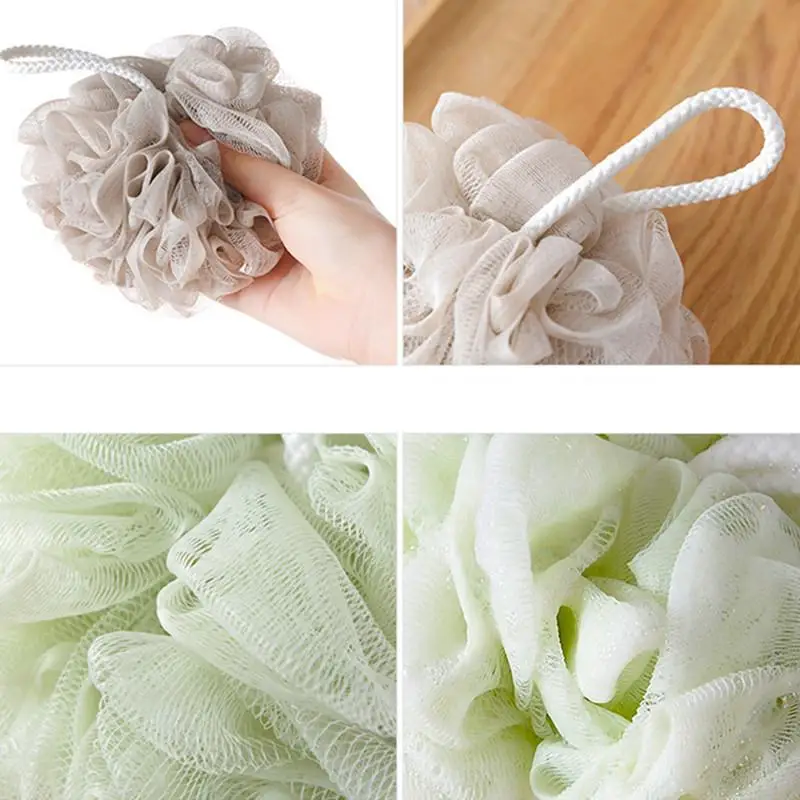 

1Pc Plain Bath Towel Bathroom tools Shower Balls PE Bath Ball Body Exfoliating Tool Portable bath shower Scrubber easy to clean