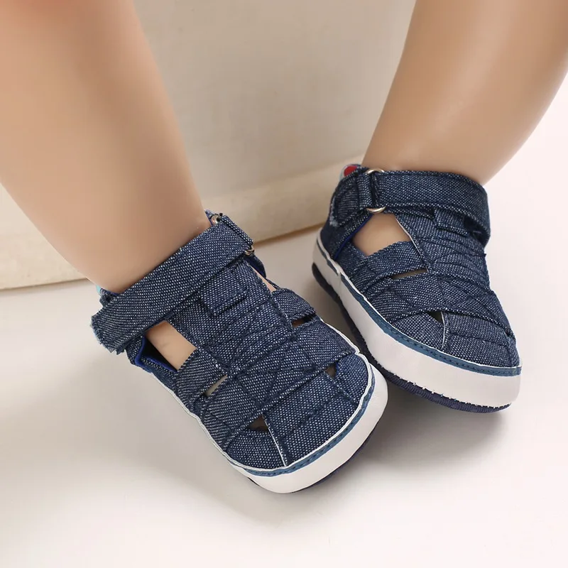 

Summer Newborn Boys Fashion Hollow Out Sandals Baby Boy Non Slip Cotton Soft Non Slip Walking Shoes