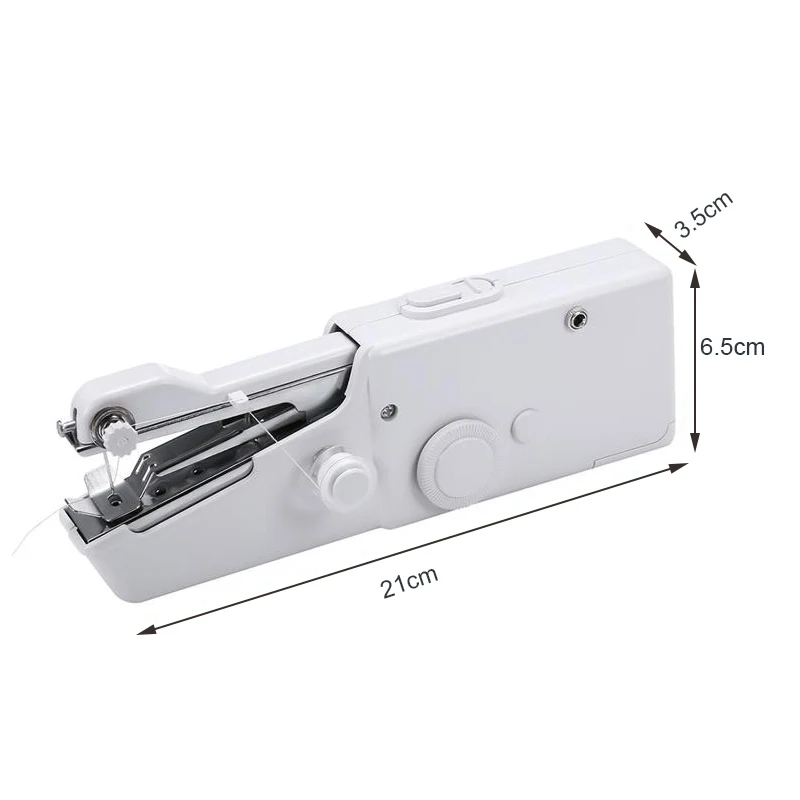 

Mini Hand Sewing Machine With Adapter Quick Stitch Sew Needlework Cordless Clothes Fabrics Electric Sewing Machine Stitch Set