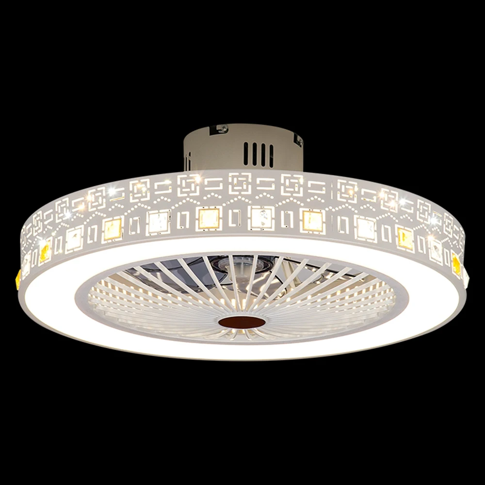 

Modern Led Lights Ceiling Fan Lamp Remote Control With Controller 55cm White Light Living Bedroom Room Lighting 220v