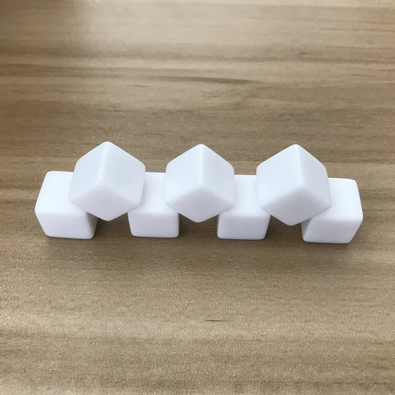 Оптовая продажа 20 шт./лот 12 мм игральные кости белые пустые квадратные Угловые