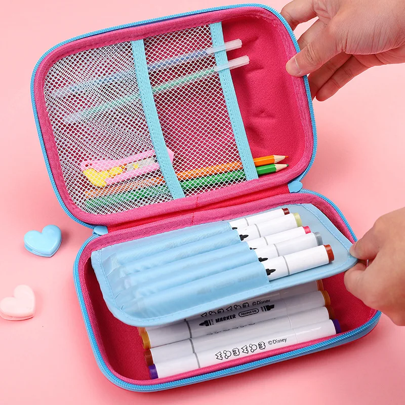 Чехол карандаш с зыбучим песком и единорогом пенал большой емкостью