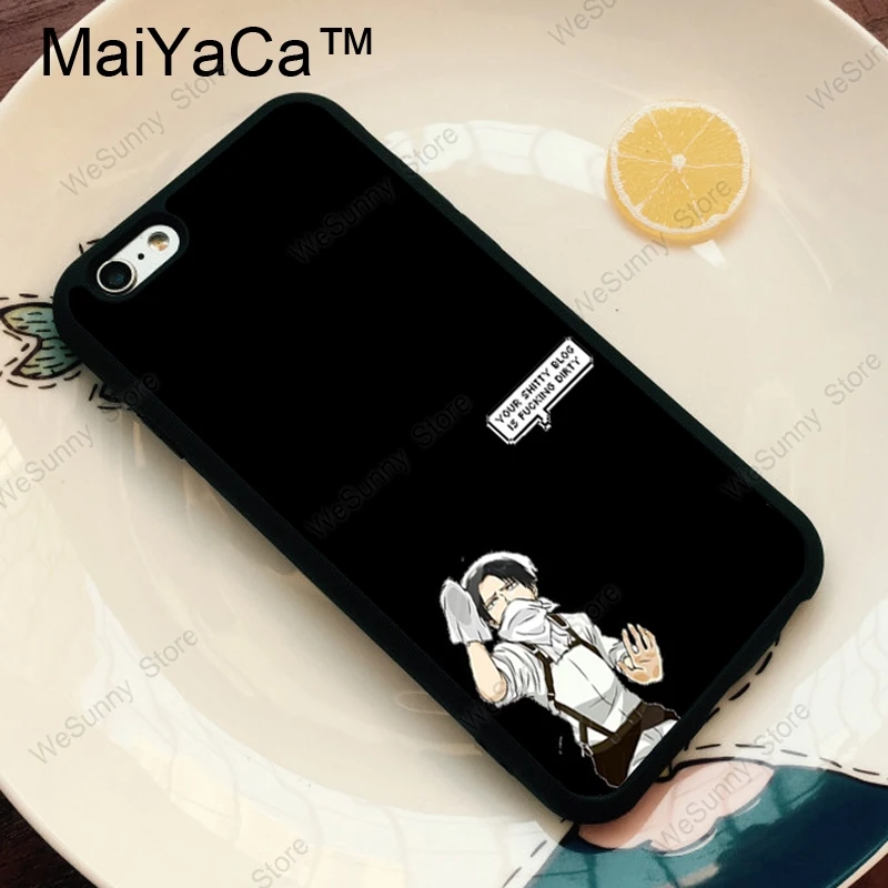 MaiYaCa Levi Ackerman атака на Титанов ТПУ Пластиковый чехол для телефона для iPhone 11 Pro MAX X XR XS MAX 6 6s 7 8 Plus 5S задняя крышка чехол