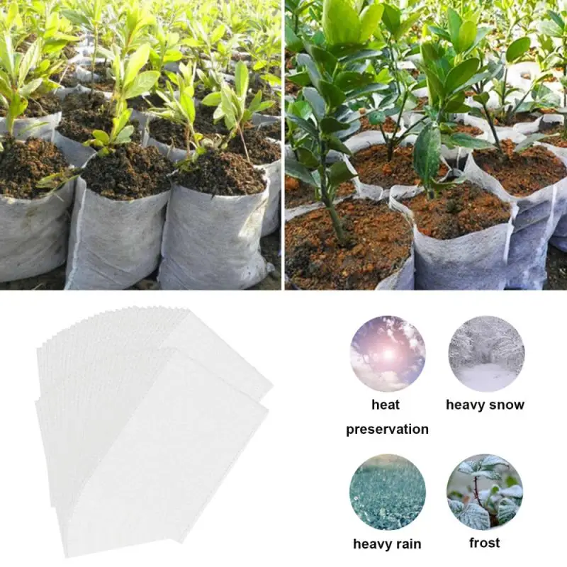 

100pcs Biodegradable Bags For Nursery Plant Pots For Growing Vegetable Pots For Garden Cultivation Nursery Plant