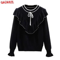 autumn winter knitted cotton thick warm sweaters women korean vintage chic red top pollovers 2022 elegant casual coat sweaters