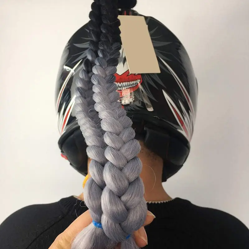 Мотоциклетный шлем косички женский парик с косами для мотоциклетных шлемов Twist