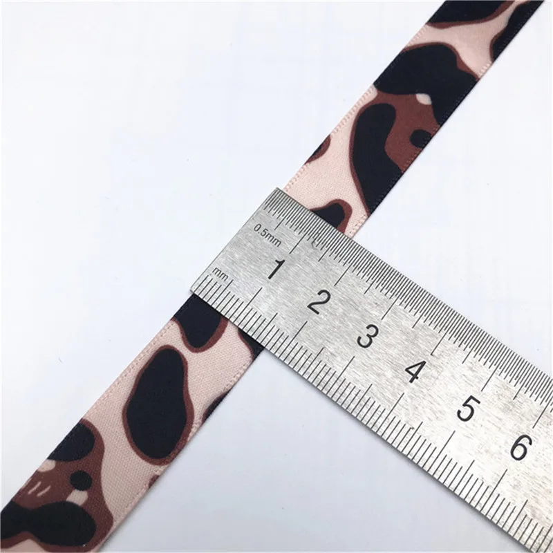 

5 Yards/Bag Leopard Print 15mm 0.59" Grosgrain Satin Ribbons Bows Christmas Packing DIY Sewing Hair Gift Decor Craft Accessories