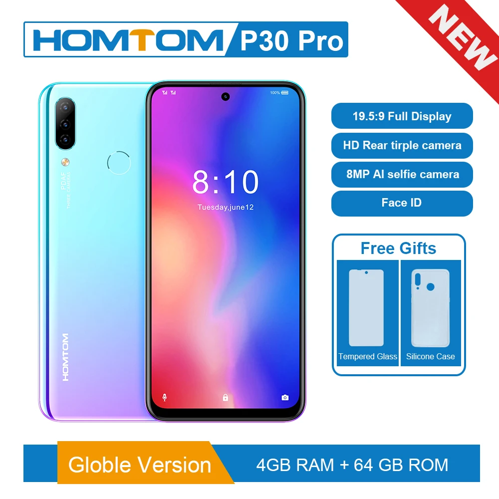 Глобальная версия смартфона P30 pro MT6763 Восьмиядерный 4 ГБ 64 экран 6 41 дюйма Android 9 0