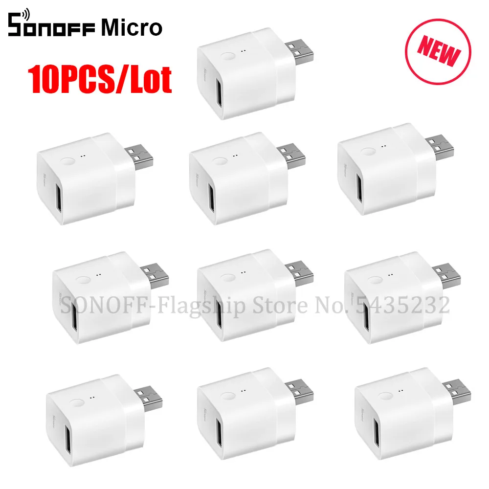 1/2/3/4/5/10 шт Itead SONOFF Mirco USB Wifi умный адаптер 5 в беспроводной зарядный Голосовое
