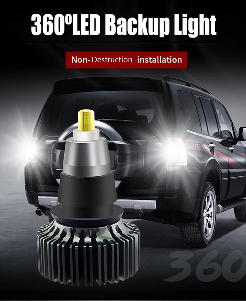 

Car LED Reverse Light For T15 1156 3156 7440 T20 Super Bright LED Car Kit DC 12V 6000K Car Exterior LED Bulb