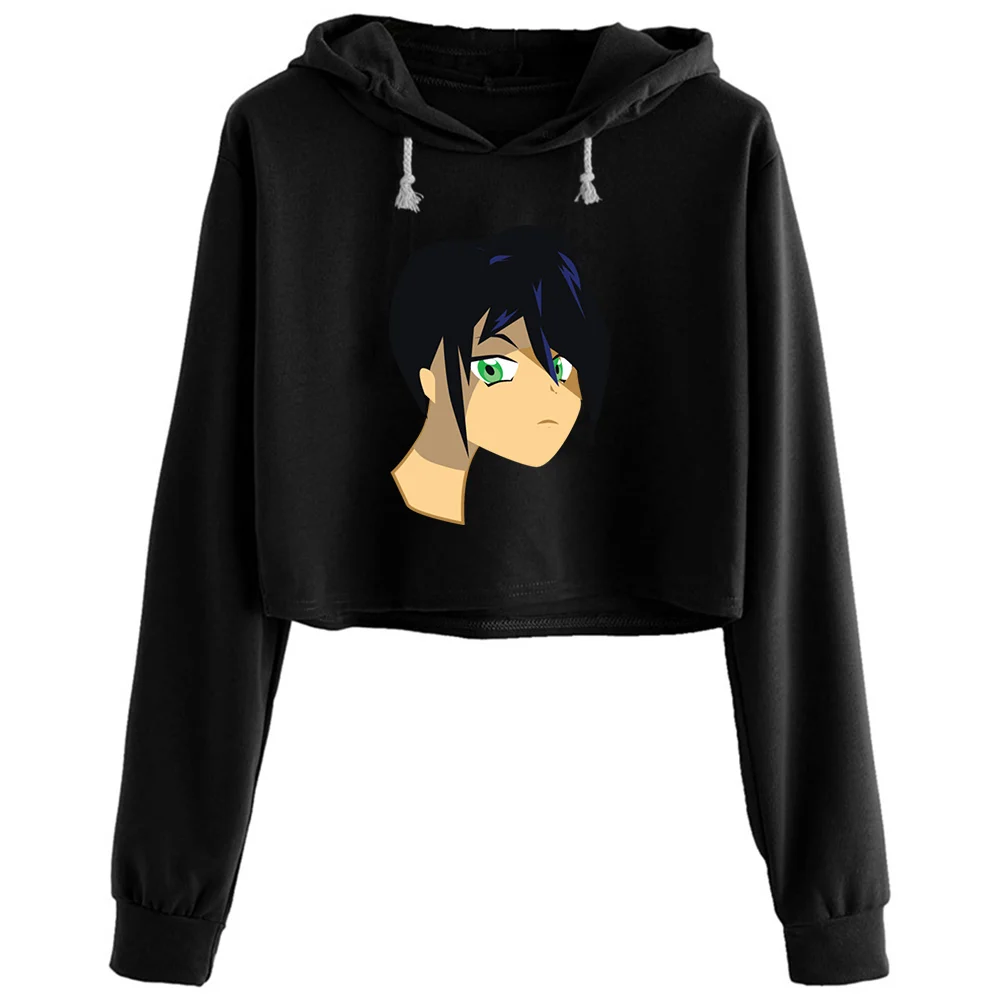 

Anime Emo Boy Crop Hoodies Women Anime Emo Aesthetic Kpop Pullover For Girls