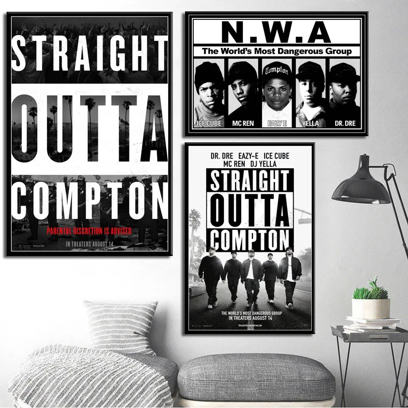 Картина в стиле хип-хоп музыкальная рэп-звезда N.W.A Прямая Из Compton искусство