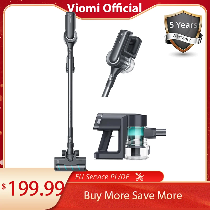 

VIOMI A9 Handheld Cordless Vacuum Cleaner LED Light 23Kpa Cyclone Filter All in One Dust Collector Sweeper, Removable battery
