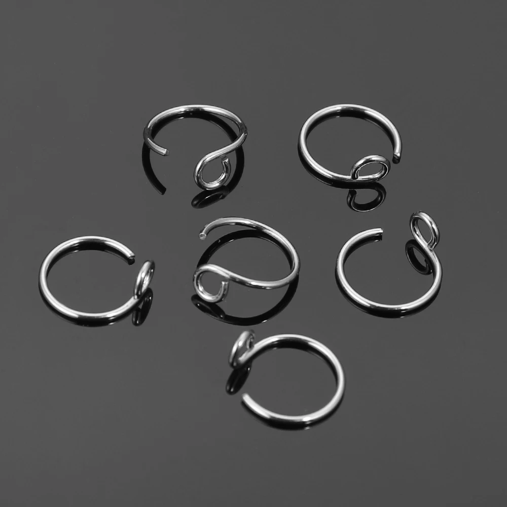 Semitree 100 шт./лот ушные провода из нержавеющей стали Креативные Круглые серьги