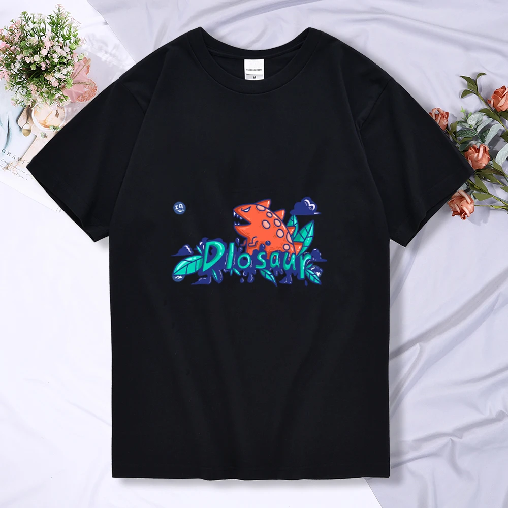

2021 Cartoon Girls Boys T-shirt Childs Print Top Cute Little Dinosaur Pattern Child Clothing Teenager Clothes For Babys 4-14T