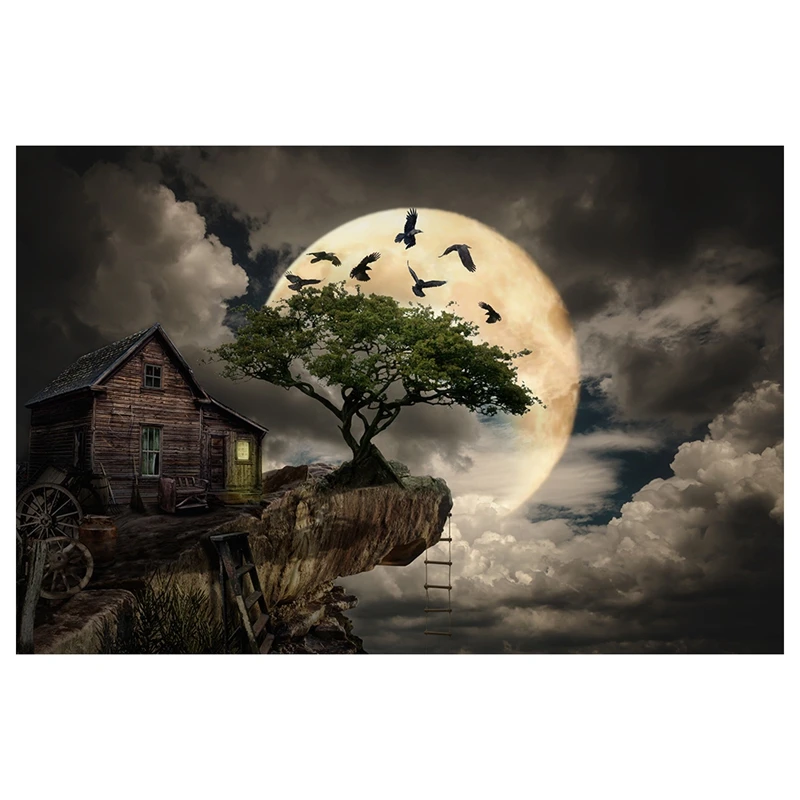 

Алмазная живопись «сделай сам», абстрактный пейзаж, сцена фильма, полная Алмазная круглая, сказка, лес, картина, подарочное украшение